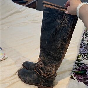 BED|STU Black and Brown Leather Boots